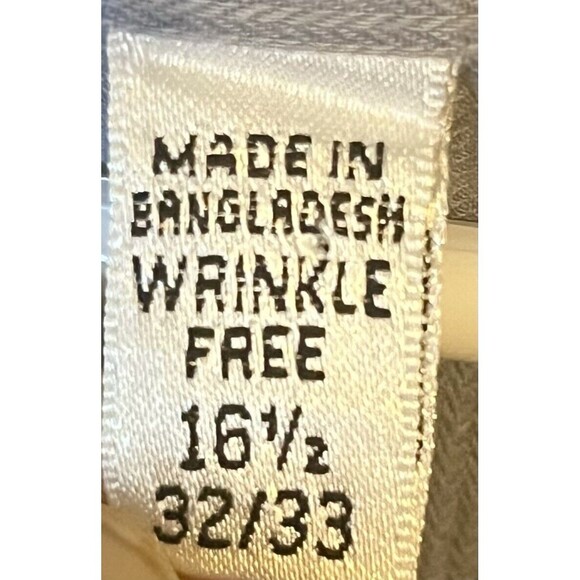 Van Heusen Fitted Men’s L Light Gray Long Sleeve Button Down Dress Shirt Used - Picture 4 of 10